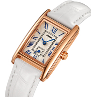 Jam Tangan Wanita Kulit Kecil Modis Quartz SKMEI 2297 Arloji Wanita Mewah Retro Angka Romawi Kualitas Emas