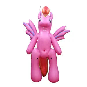 Hongyi Đồ chơi cosplay Inflatable màu hồng Cầu Vồng Pony phù hợp với tùy chỉnh Inflatable phim hoạt hình Cosplay trang phục