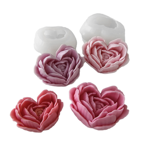 زهرة الحب العفن روز الروائح ديي زهرة الصابون اليدوية قطرة الغراء الجص شمعة قالب السيليكون - Product Image 3