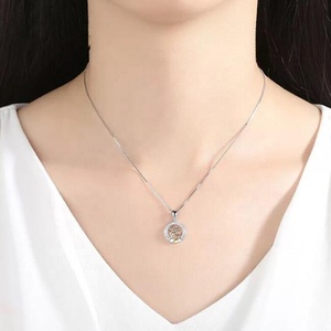 Venta <span class=keywords><strong>al</strong></span> por mayor colgante de plata 925 te amo <span class=keywords><strong>sol</strong></span> Luna Collar para los amantes - Product Image 3