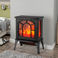 Cheminée électrique portable en métal de 2000W, avec télécommande, thermostat réglable, effet de flamme réaliste, économie d'énergie