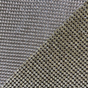 Mềm linh hoạt nhôm Rhinestone kim loại lưới vải kim loại nhôm <span class=keywords><strong>sequin</strong></span> Túi Xách Vải - Product Image 1