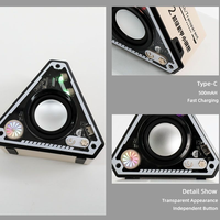 Haut-parleur sans fil portable de bureau Hi-Fi en forme de petit canon en acier, avec basses puissantes et son triangulaire de haute qualité