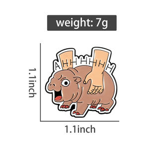 Pin de Esmalte con Diseño de Animal Gritando, Estilo Absurdo y Caprichoso, Frase Ahhhhhh, Diseño de Brazos Adicionales, Broche de Humor Peculiar, Venta al por Mayor - Product Image 6