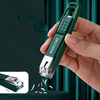 Nouvel ensemble de coupe-ongles classiques en acier inoxydable anti-éclaboussures, portables et durables pour la maison