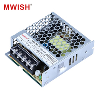 Controlador LED MWISH LRS-50-24 de 50W, 24V, 2.2A, Alta Eficiencia, Entrada Universal para Tiras LED, Barras de Luz y Señalización