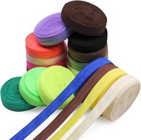 Ruban biais tissé personnalisé, élastique pliable 5/8'' (15 mm), extensible et écologique pour bandeaux