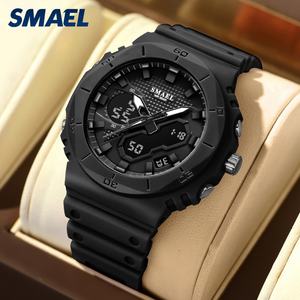 นาฬิกาควอตซ์ดิจิตอลแฟชั่นสำหรับผู้ชายรุ่นใหม่ล่าสุด SMAEL 8120 นาฬิกาอเนกประสงค์กันน้ำ นาฬิกาสปอร์ตโครโน - Product Image 2