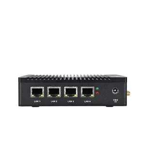 מיני מחשב Fanless חומת אש pfsense J1900 מחשב מיני שרת עם 4*1000M LAN 2g ram 16G SSD