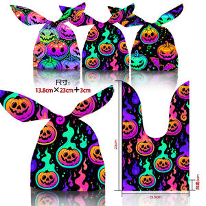 Prix de gros Divers modèles Sacs cadeaux sur le thème d'Halloween Sachets cadeaux en plastique pour bonbons Poches Origine du Vietnam - Product Image 4
