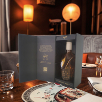 Boîte de rangement pliable sur mesure avec aimant pour boissons et cadeaux, gaufrage, emballage haut de gamme recyclable pour mariage et whisky