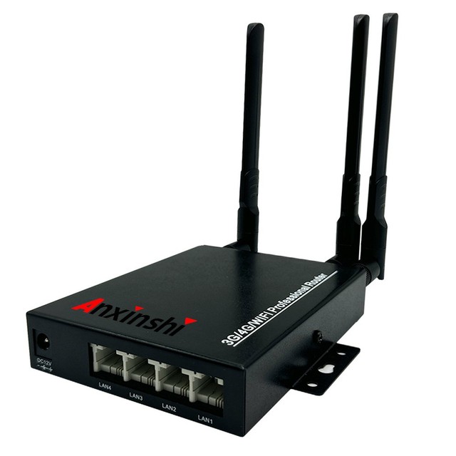 Anxinshi 4G LTE Wireless Router with 4 Lan Port Provides 3G/4G Connection with up to 150 Mbps Downlink Speed