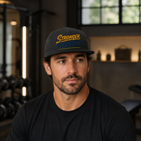 Gorra de 5 Paneles de Perfil Bajo con Visera Plana y Logotipo Bordado Personalizado para Minoristas de Ropa Deportiva