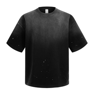 เสื้อยืดแขนสั้นผู้ชาย 350 กรัม ลายพิมพ์แบบอิงค์วอชและวอเตอร์วอชสไตล์วินเทจ - Product Image 2