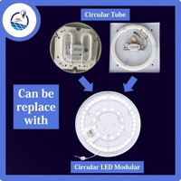 Modul Pengganti Papan PCB LED Cahaya Putih Bundar, Panel Lampu Langit-Langit LED Bulat untuk Renovasi Lampu Lama