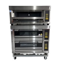 Oven Dapur Komersial Rui Tai 3 Dek 6 Loyang, Ruang Panggang Besar dari Baja Anti Karat, Pemanggangan Merata, untuk Hotel, Restoran, dan Roti