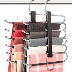 6 in 1 Foldable Iron Modern Pants Rack <b>Hanger</b> for Wardrobe Bathroom & Living Room Storage Organizer Metal <b>Hanger</b> - Product Image 1