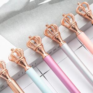 Custom Metal Crown Ballpoint Cute Cartoon Stationery, Stylish Personalized Writing <b>Pen</b> for Promotional Gift - Product Image 3