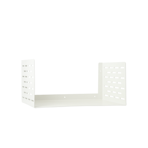 ชั้นวางของโลหะทันสมัย ขนาด S สีขาว ทนทาน ตกแต่งสวยงาม ชั้นวางลอยสำหรับบ้าน สำนักงาน ห้องนั่งเล่น ห้องนอน พื้นที่ทำงาน - Product Image 3