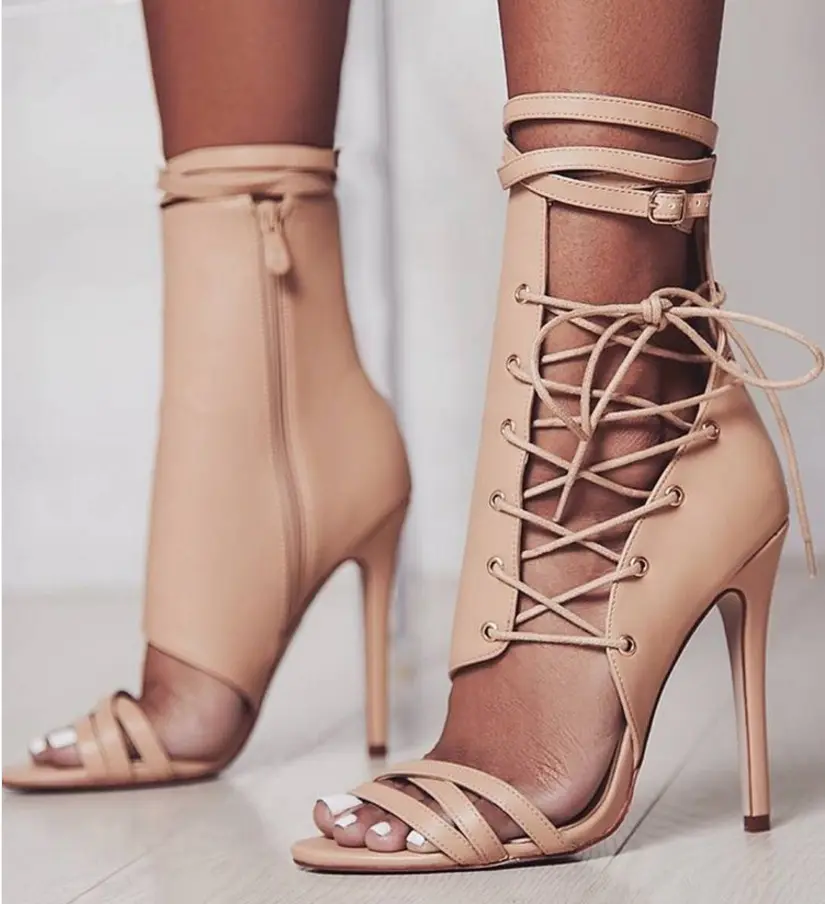 hot sales ladies summer sandals lace up fashion high heel sandals designer Dance Shoes