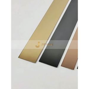 LL309 Bande de finition en acier inoxydable brossé doré pour carrelage, décoration intérieure d'appartement, design contemporain, installation facile - Product Image 6