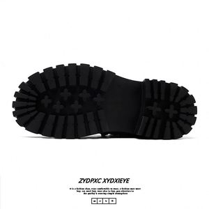 Chaussures derby à plateforme pour hommes |   Chaussures décontractées de style britannique surdimensionnées pour augmenter la taille |   Bottes de travail usées - Product Image 4