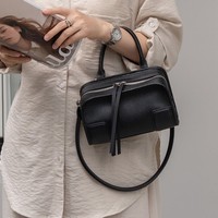 Sac à main bandoulière Boston en cuir véritable de qualité supérieure 5A, style vintage, nouvelle collection 2026, très tendance