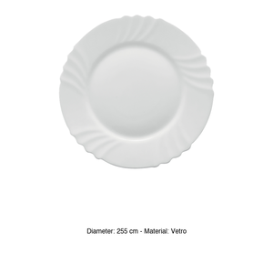 Piatto da Cena <span class=keywords><strong>Bormioli</strong></span> <span class=keywords><strong>Rocco</strong></span> Ebro in Vetro Bianco 25,5 cm per Ristoranti e Hotel, Forniture all'Ingrosso di Stoviglie - Product Image 3