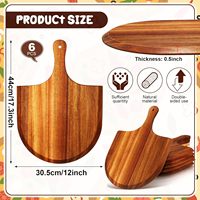 Pelle et assiette à pizza en acacia écologiques, fabriquées sur mesure et en gros, revêtues d'huile, adaptées à la découpe des légumes