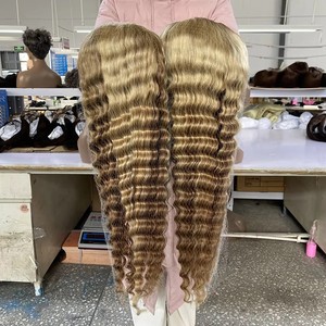 Foxen 613/30 Ombre Highlight Deep Wave Human Hair <strong>Wigs</strong> 13x4 13x6 Blond Highlights <strong>Lace</strong> <strong>Front</strong> <strong>Wigs</strong> Swiss Hd <strong>Lace</strong> Frontal <strong>Wig</strong> - Product Image 1
