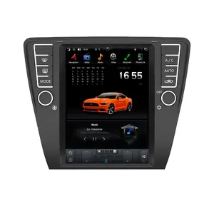 10.4'' Tesla Android PX6 car gps navigation car radio media player for Skoda Octavia 2013-2020 Support original A/C SWC Carplay