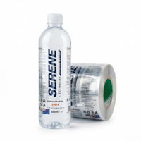 Étiquette thermorétractable en PVC personnalisée par le fabricant (couleur, taille, logo) pour l'étiquetage des bouteilles d'eau et de boissons en plastique