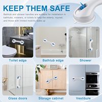Barre d'appui à succion amovible Main courante de sécurité pour salle de bain Rail de support mural pour toilettes et douche