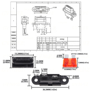 Portafusibles para Auto, Tamaño Mediano, Base de Fusible de Plástico con Cubierta para Uso Automotriz - Product Image 2