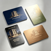 Carte d'accès RFID personnalisée en PVC Boye pour chambre d'hôtel, déverrouillage NFC par puce S50 13,56 MHz, impression personnalisée du logo et de l'image du bâtiment hôtelier