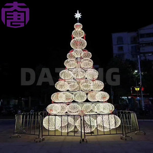 Árbol de Navidad Artificial con Luces LED para Exteriores, Personalizable, IP65, Decoración Navideña con Opciones de Color Personalizadas para el Hogar y el Jardín - Product Image 3