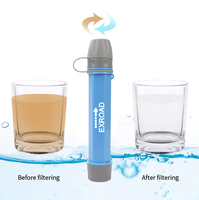 Paille filtrante portable d'urgence Exroad pour la survie, purificateur d'eau pour l'alpinisme, le camping, la randonnée et les activités de plein air