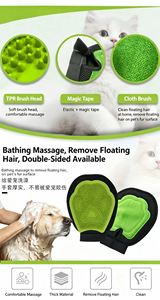 Huyo Rubber <b>Pet</b> Grooming Set Dog Hair Removal Brush Comb Gloves Professional <b>Bathing</b> <b>Cleaning</b> Tools - Product Image 2