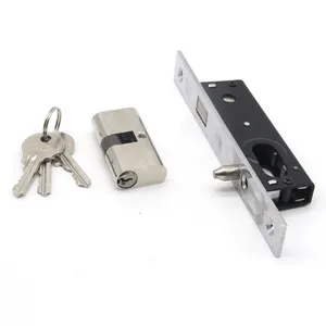 南美市场1680型21毫米插芯钩门锁体铝制滑动门锁
