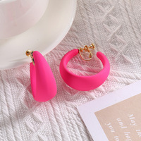 Song Yi OEM à la mode nouveau design couleur bonbon anneau en forme de C clip d'oreille percé pour femmes