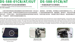 Máquina <span class=keywords><strong>de</strong></span> Coser Industrial <span class=keywords><strong>de</strong></span> Alta Velocidad <span class=keywords><strong>Serie</strong></span> DS-588, 3 Agujas, 5 Hilos, Computarizada, <span class=keywords><strong>de</strong></span> Accionamiento Directo, <span class=keywords><strong>de</strong></span> Cama Plana, con Puntada <span class=keywords><strong>de</strong></span> Remate - Product Image 6