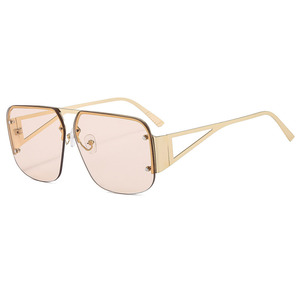 <span class=keywords><strong>2025</strong></span>高品質メタルファッションサングラス高級デザイナースクエア女性リムレスサングラス男性ヴィンテージシェード特大アイウェア - Product Image 5