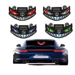 Solar LED Devil Eye <b>Car</b> Window Ornament Rear Windshield Decorative Light Auto Exterior Accessory - Product Image 1