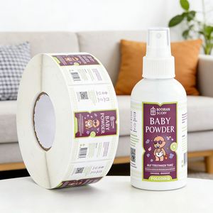 FX Personalized Logo Printing Waterproof Bathroom Room <b>Spray</b> Plastic <b>Bottles</b> Sticker Roll Custom Label for Car air Freshener - Product Image 5