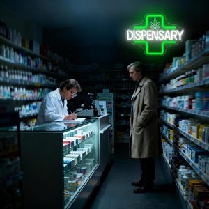 Dispensary Letreros Neon LED indoor hanging ambient light shop <b>sign</b> wall decoration light entrance indicator light luminous <b>sign</b> - Product Image 4