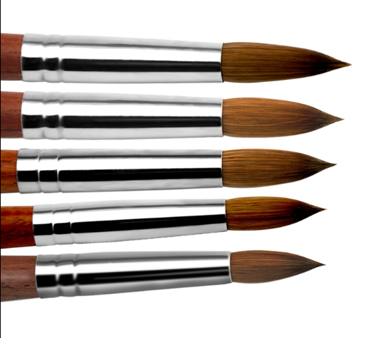 BIN nail art 100% kolinsky акриловая щетка, деревянная ручка, кисть для ногтей