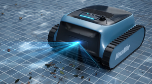Robot nettoyeur de piscine automatique en métal, outil de nettoyage intelligent, navigation intelligente, traite les bords de la piscine - Product Image 4
