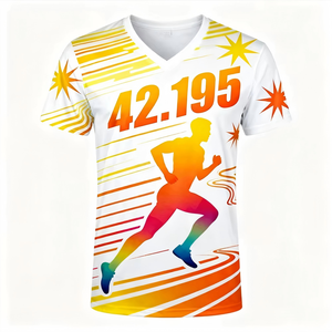 Camisetas de Maratón OEM 100% Poliéster, Impresión Personalizada por Sublimación, Secado Rápido, Camiseta Deportiva para Mujer - Product Image 2