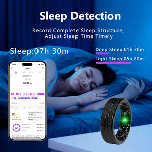 Bague connectée F56D <span class=keywords><strong>pour</strong></span> hommes et femmes, suivi de <span class=keywords><strong>la</strong></span> santé, fréquence cardiaque, tension <span class=keywords><strong>artérielle</strong></span>, contrôle par application, suivi du sommeil, Android, magnétique - Product Image 4
