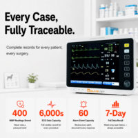 Moniteur patient vétérinaire multiparamètres Olivevet, écran tactile, portable, pour animaux, ECG, signes vitaux